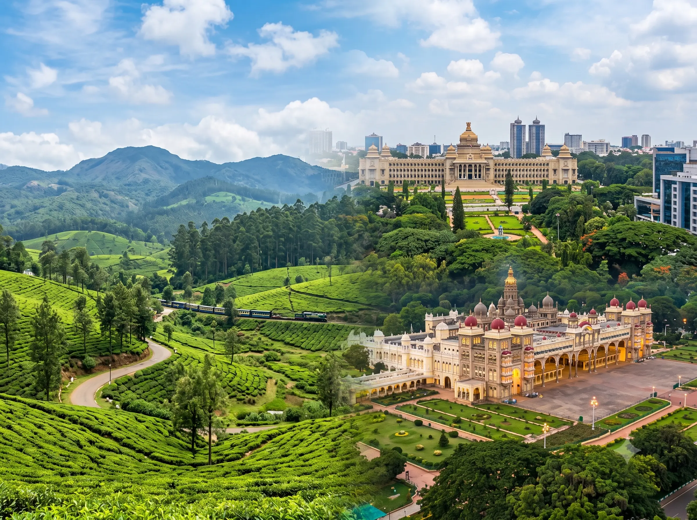 Mumbai to Bengaluru–Ooty–Mysore Tour